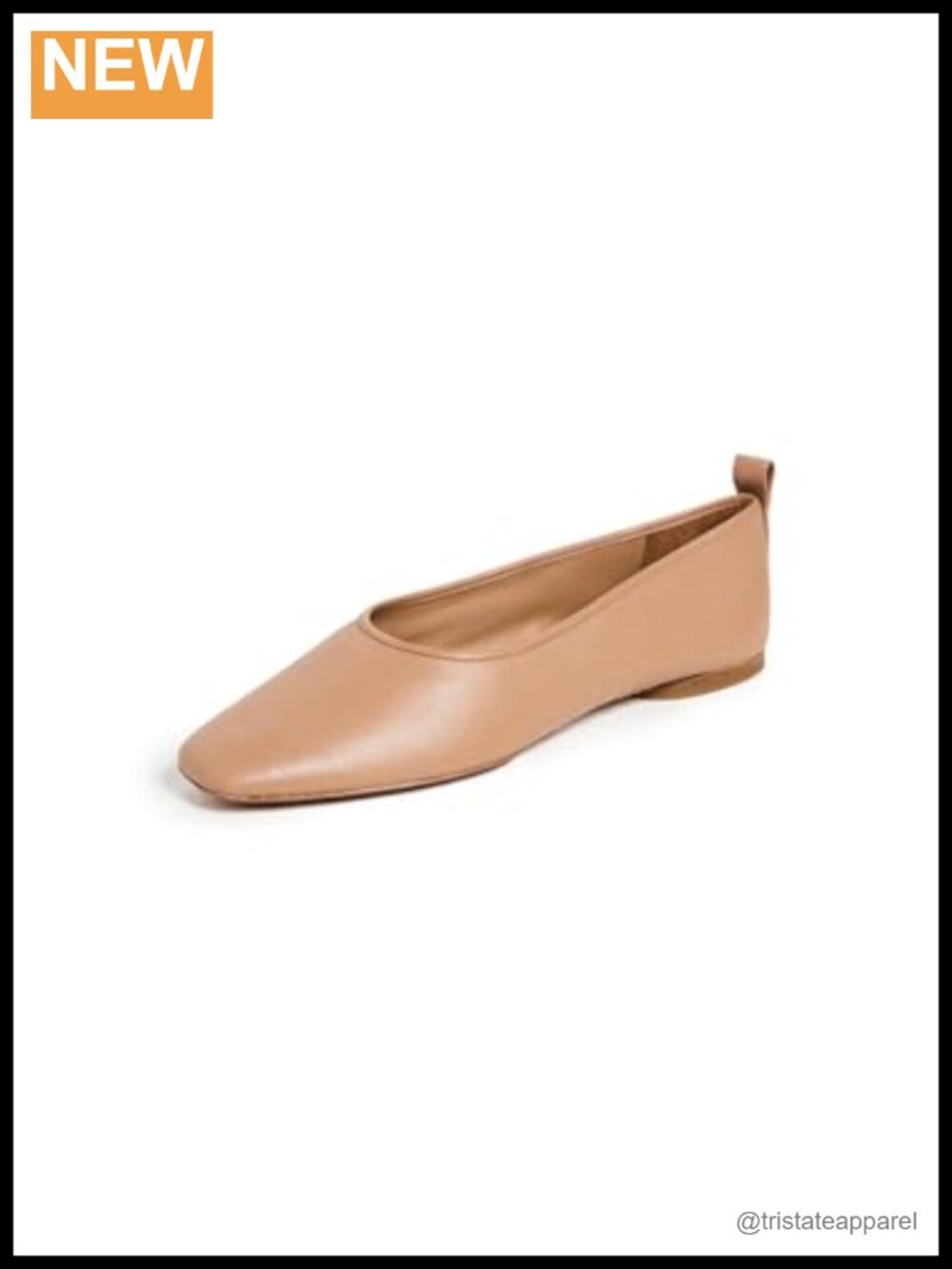 Leather Square Toe Slip-On Flats Casual Walking Shoes